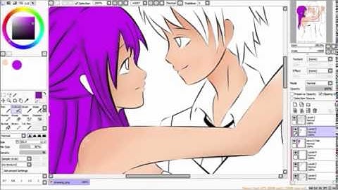 Paint tool sai - Basic Coloring tutorial [SPEEDPAINT - Mouse users]