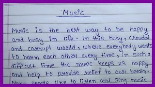 Short Essay On Music In English 🎹🎷🎤🎸🎧|| Essay writing...