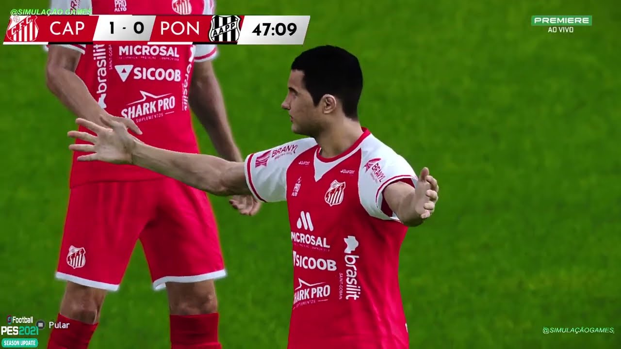 🔵CAPIVARIANO X PONTE PR  AO VIVO JOGANDO VIDEO GAMER SIMULAÇÃO 