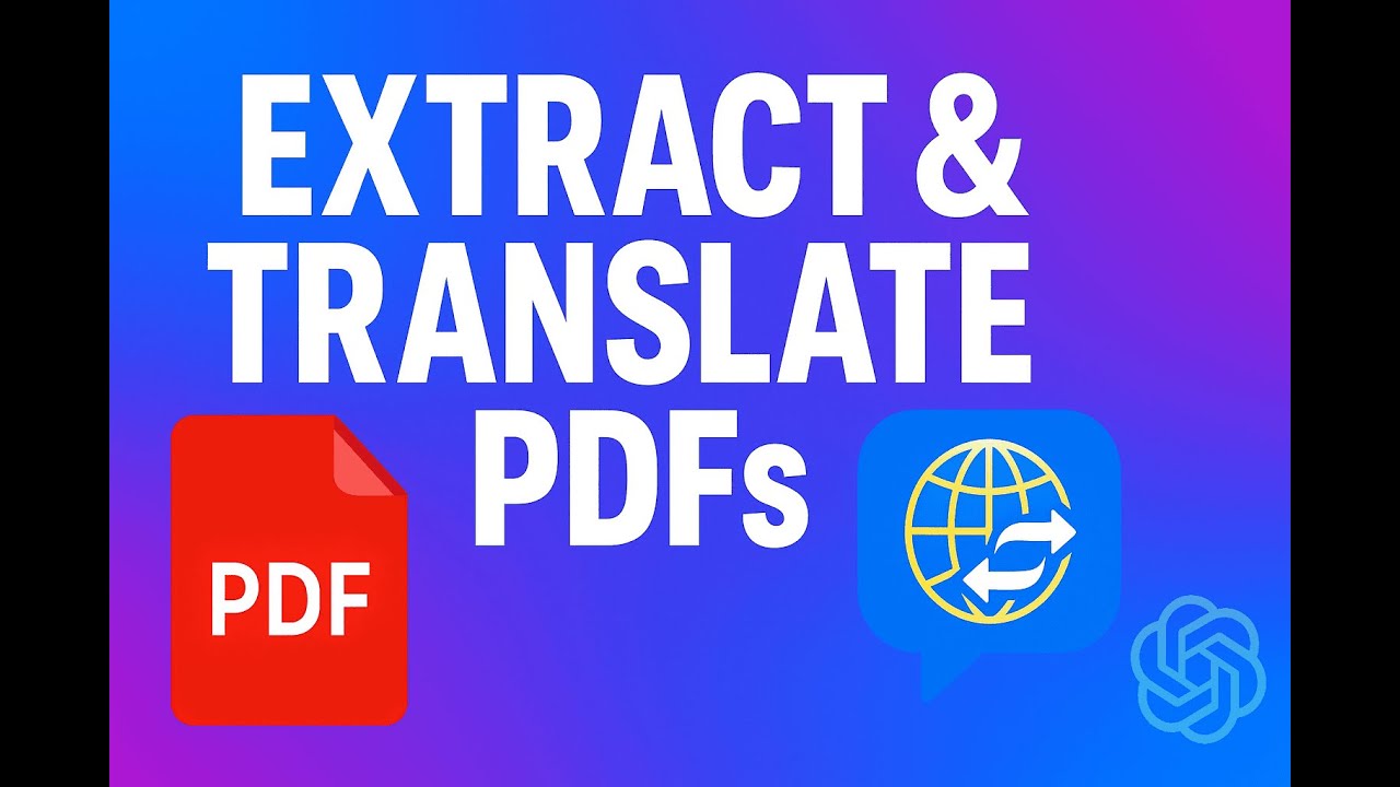 How to Extract & Translate PDF Data with ChatGPT Plus - YouTube
