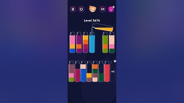 Get Color Level 5676 #colorgames #watersortpuzzle #watersortgame #watersort