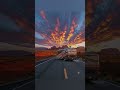 A big rv motor home on beautiful desert road in Arizona