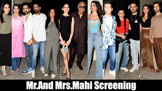 Janhvi Kapoor, Khushi Kapoor, Karan, Akansha, Sparsh Pratibha & More At Mr.And Mrs.Mahi Screening