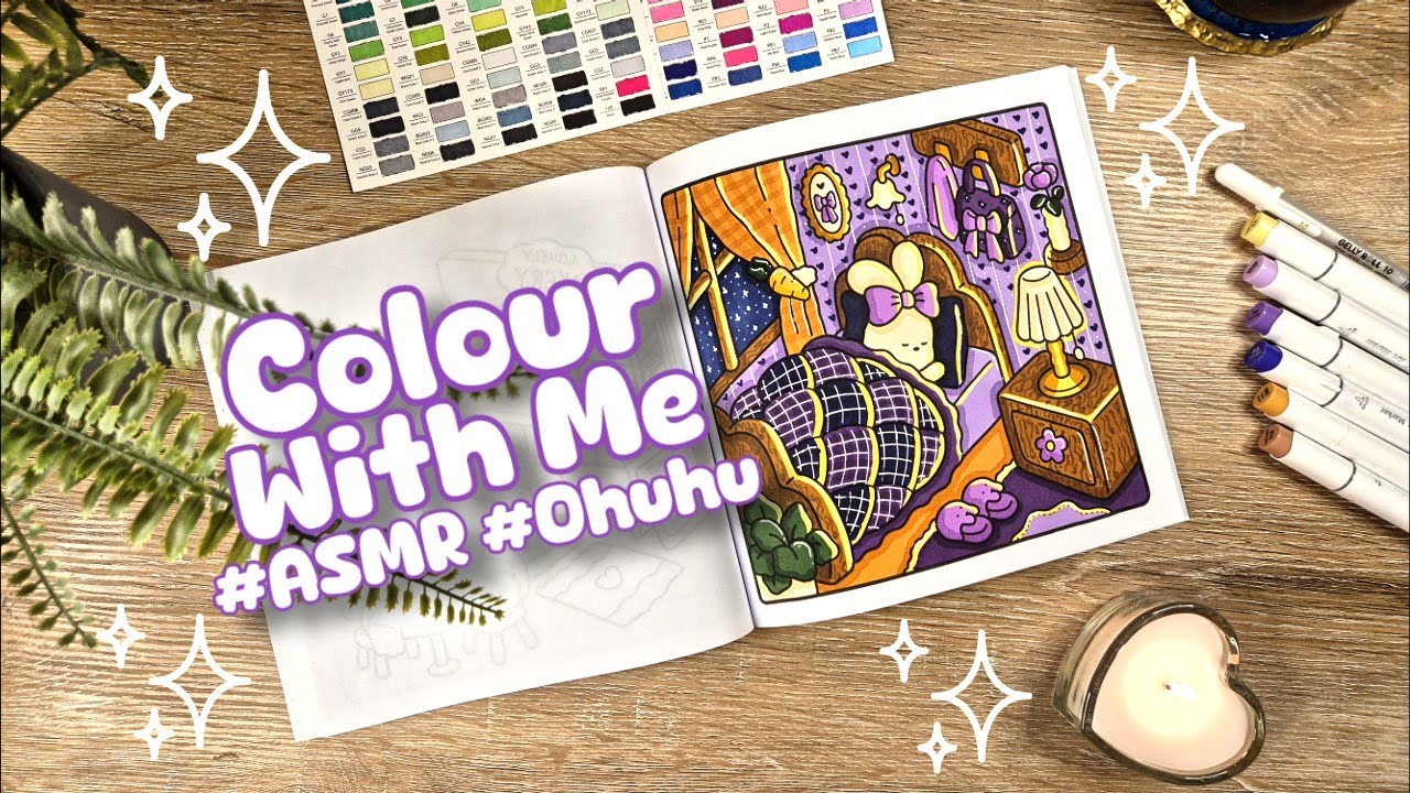 Color With Me ASMR 💖 Coco Wyo Coloring Book ✨ Ohuhu Markers #asmr #coloring #ohuhu