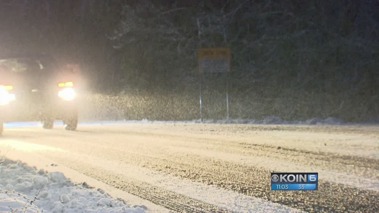 Wet roads expected to freeze overnight - YouTube