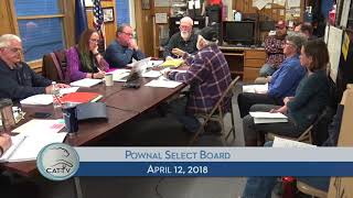 Pownal Select Board - 4/12/18