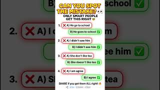 Can You Spot the Mistake? 👀 | Only Smart People Get This Right 😎 | English Grammar Quiz