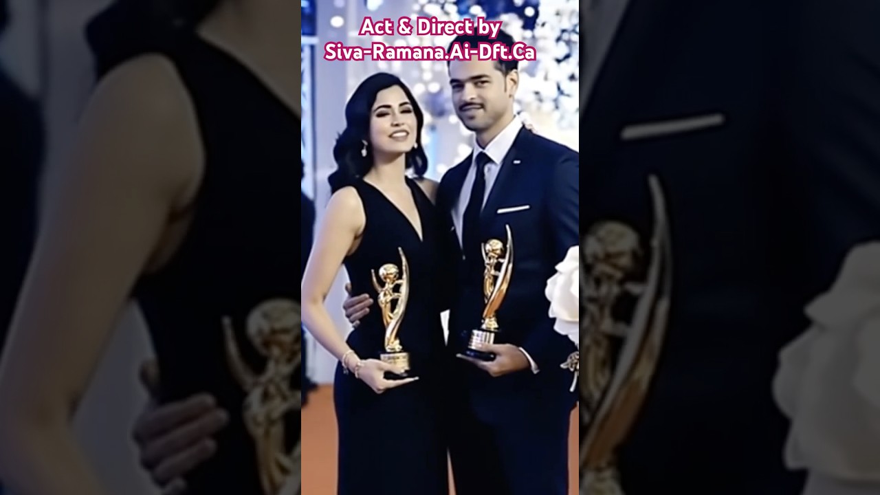 Television awards function created scenes focusing richly viewing of each of their  eyes