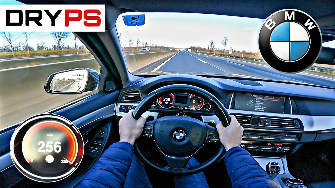 BMW 530d F10 - TOP SPEED DRIVE ON GERMAN AUTOBAHN - POV