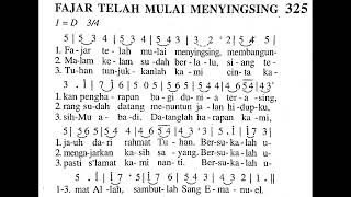 FAJAR TELAH MULAI MENYINGSING - Madah Bakti No. 325 - Lagu Masa Adven - Lagu Rohani Katolik chords