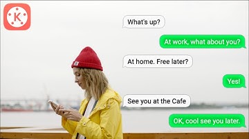 Message Text Pop up effect in Kinemaster | Tutorial.