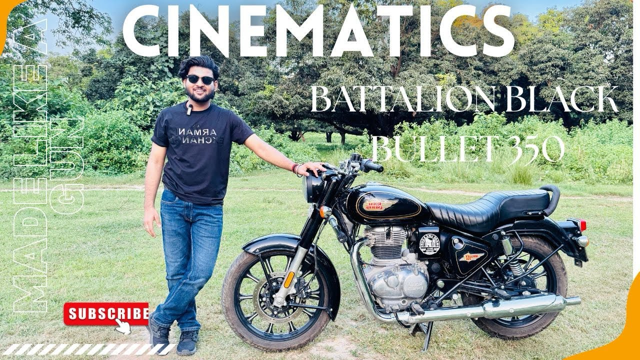 Battalion Black - Royal Enfield Bullet 350 | 2025 model  CINEMATICS