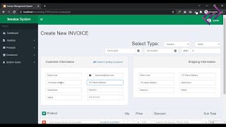 Invoice Management System in PHP MySQL with Source Code - CodeAstro screenshot 4