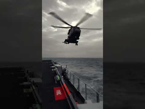 Merlin Mk4s Conducting Aviation Training With RFA Argus