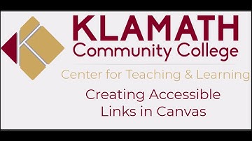 Creating Accessible Links in Canvas