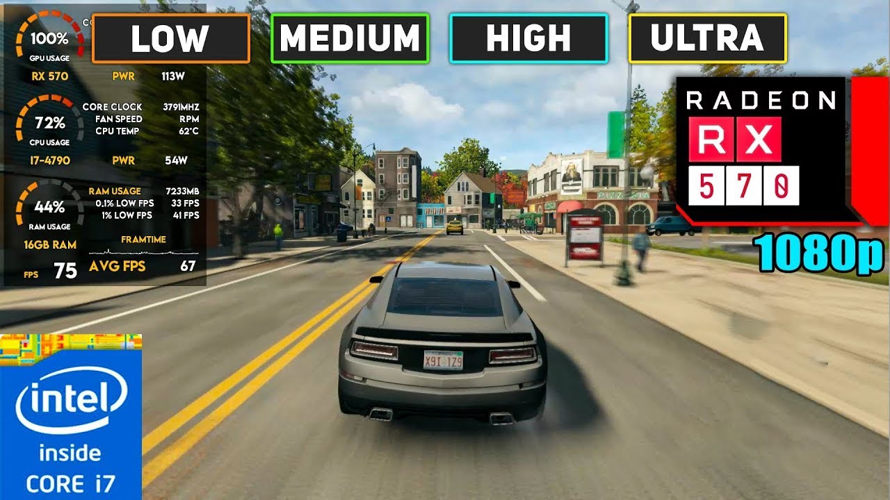 Watch Dogs | RX 570 4GB + i7-4790 | 16GB RAM | All Settings | 1080p