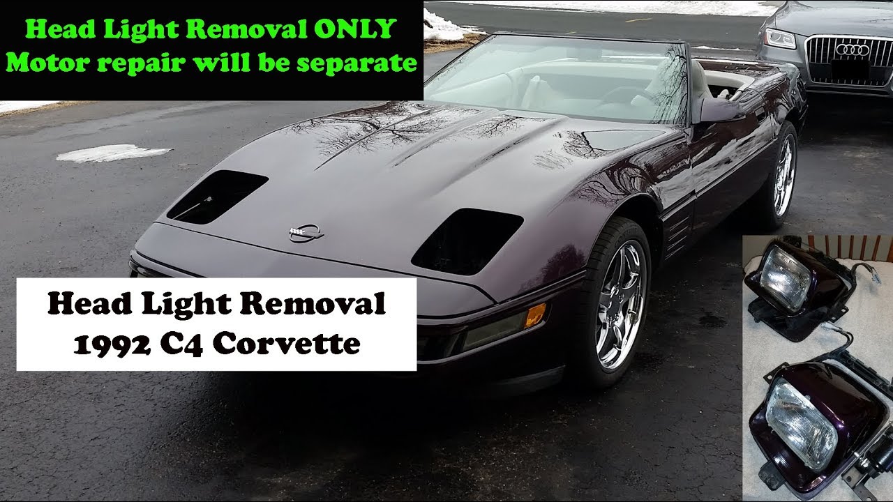 1992 C4 Corvette HeadLight Repair PART 1 : Removal - YouTube.