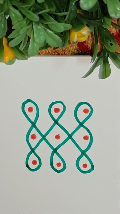 3*3 dots #rangoli #nelivukolam #indianart #muggulu #mellikamuggu #margazhirangolikolam #easyrangoli