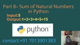 Sum of Natural Numbers in Python - Part 8