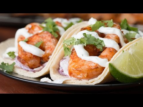 Grilled Shrimp Tacos with Creamy Cilantro Sauce