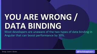 Angular Data Binding Explained in 60 Seconds | TechSnapLearn