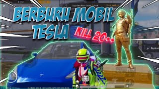 Berburu Kill Dengan Mobil Listrik Tesla, Suaranya Mulus Banget - Pubg Mobile