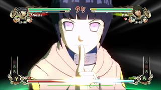 Naruto Ultimate Ninja Storm: Hinata using 8 Trigrams 64 Palms Guard on Kiba!