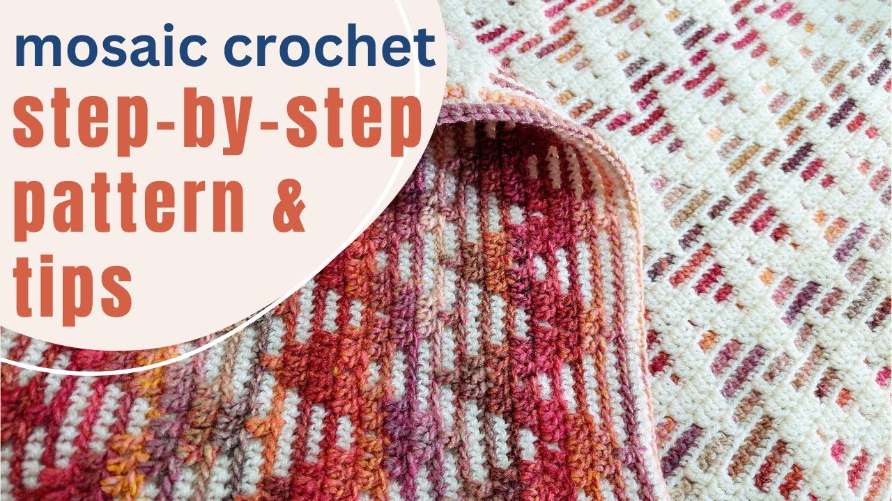 Easy two-sided overlay mosaic crochet pattern ZIGZAG. Designer 