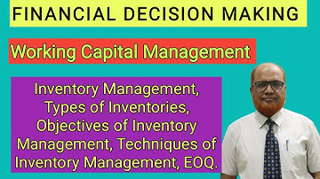 Financial Decision Making I Inventory Management I Theory Explained I Part 1 I Hasham Ali Khan
