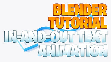 Blender beginner series No. 119 - In-and-out text animation
