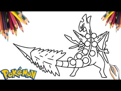 COMO DESENHAR O POKÉMON MEGA SCEPTILE | HOW TO DRAW POKÉMON MEGA SCEPTILE