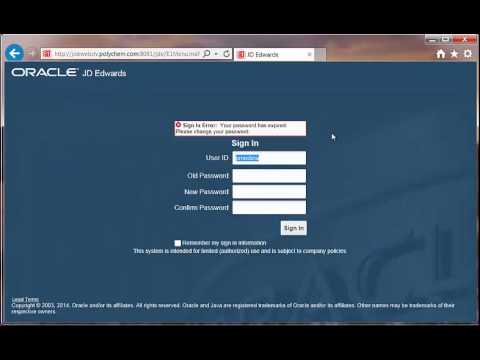 How to login to JD Edwards