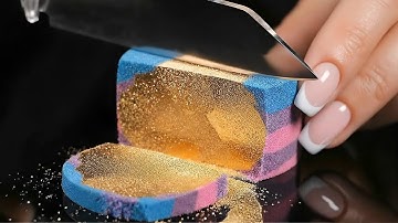 AI ASMR Rainbow Sand Kneading – Satisfying Tactile & Crunchy Sounds