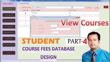 Student course fees database ms access Part 4 - View courses