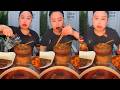 Extremely Spicy Mukbang: Eating Giant Bowl of Red Chili Oil Noodles &amp; Latiao ASMR!
