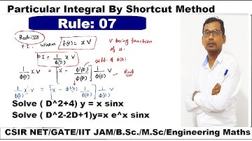 #12 Particular Integral when f(x)=x V | solve ( D^2+4) y = x sinx | solve ( D^2-2D+1)y=x e^x sinx