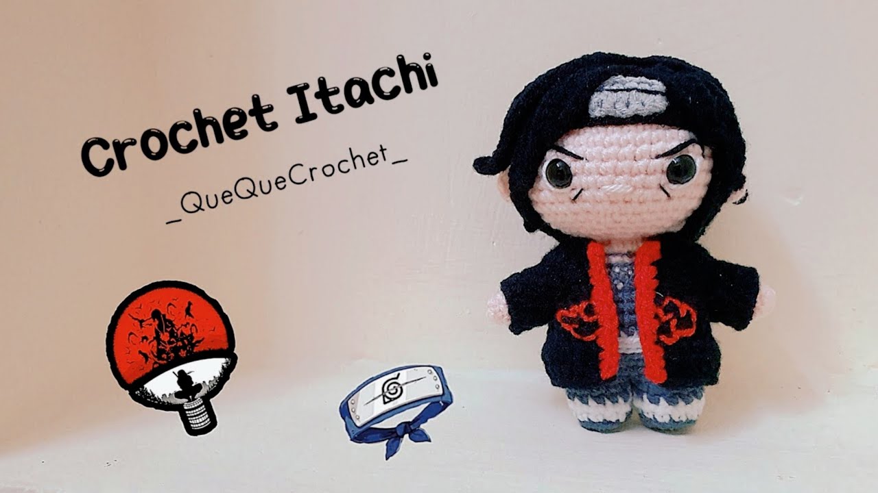⚡Crochet Itachi⚡|Móc Itachi bằng len ⚡|QueQueCrochet🌻