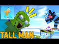 Monster School : TALL MAN RUN CHALLENGE 3  - Minecraft Animation