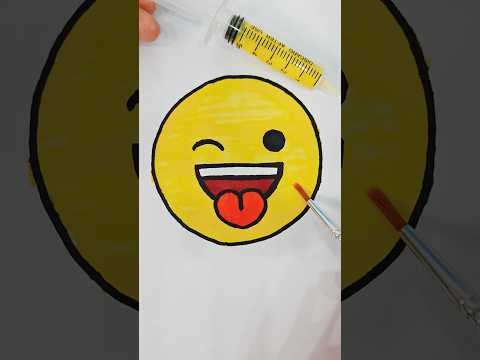 <strong>Wink</strong> Emoji 윙크 이모티콘 #emoji #smile #glitter #glitterart #colorfulcreativekids