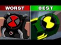 Ranking Every Omnitrix WORST To BEST Fan 10k 