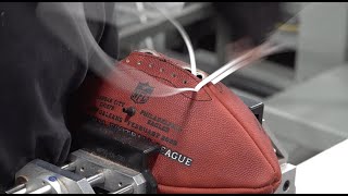 See how the Super Bowl footballs are made within hours of the matchup being set