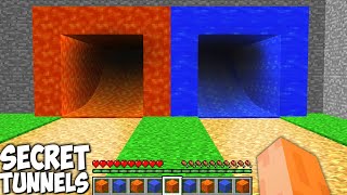 Where do lead SECRET TUNNELS in Minecraft ? LAVA TUNNEL vs WATER TUNNEL ? WHAT are the BEST STAIRS ?