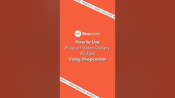How to Use Product Video Gallery Widget Using ShopLentor #elementor #woocommerce #wordpress