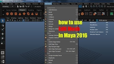 how to use edit mesh in maya