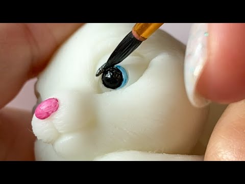 Как раскрасить мыло акриловой краской?! Релакс видео. Мыло зайчики