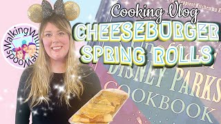 Cooking Cheeseburger Spring Rolls from the Disney Parks Cookbook!
