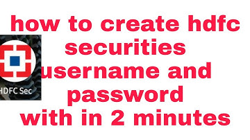 how to get your username and password HDFC securities // hdfc securities username // hdfc securities