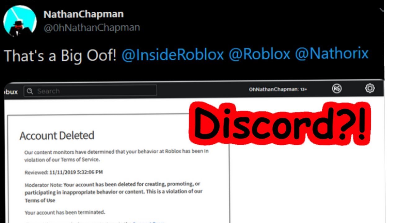 Roblox Developer Banned Because Of Discord Youtube - roblox italia discord roblox free outfits