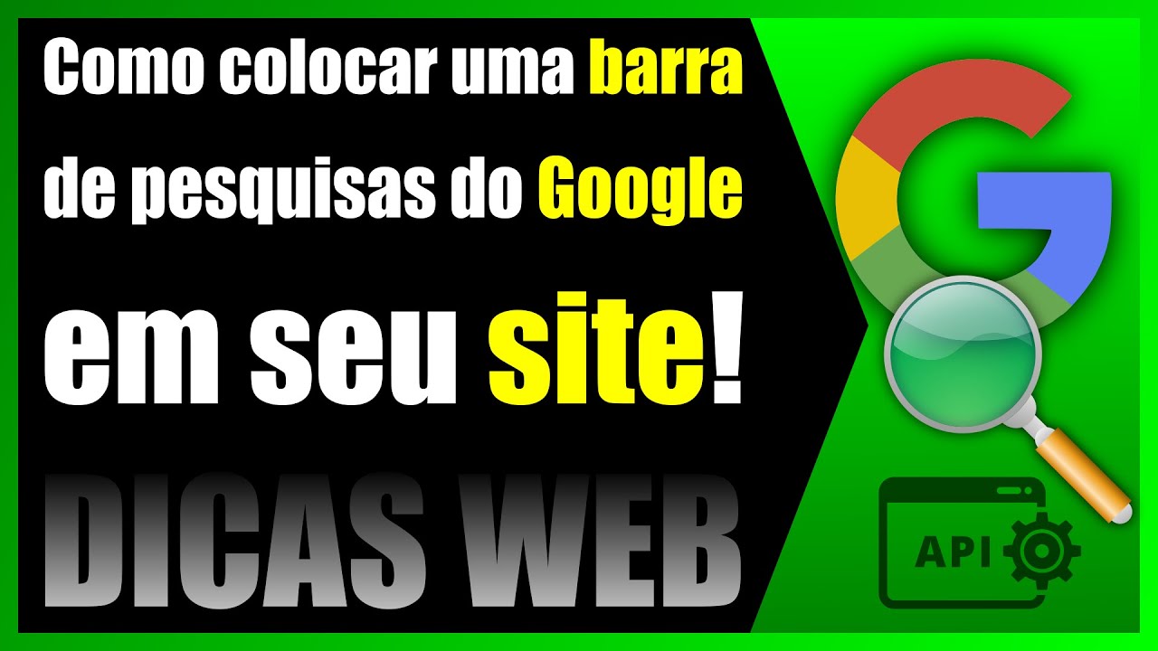 COMO INSERIR UMA BARRA DE PESQUISA DO GOOGLE EM SEU SITE - YouTube