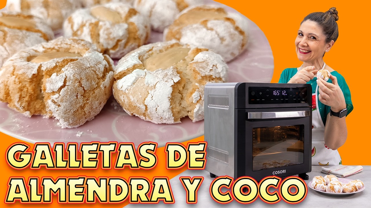 ¡Galletas Irresistibles de Almendra y Coco Sin Gluten en #FreidoraDeAire!✨